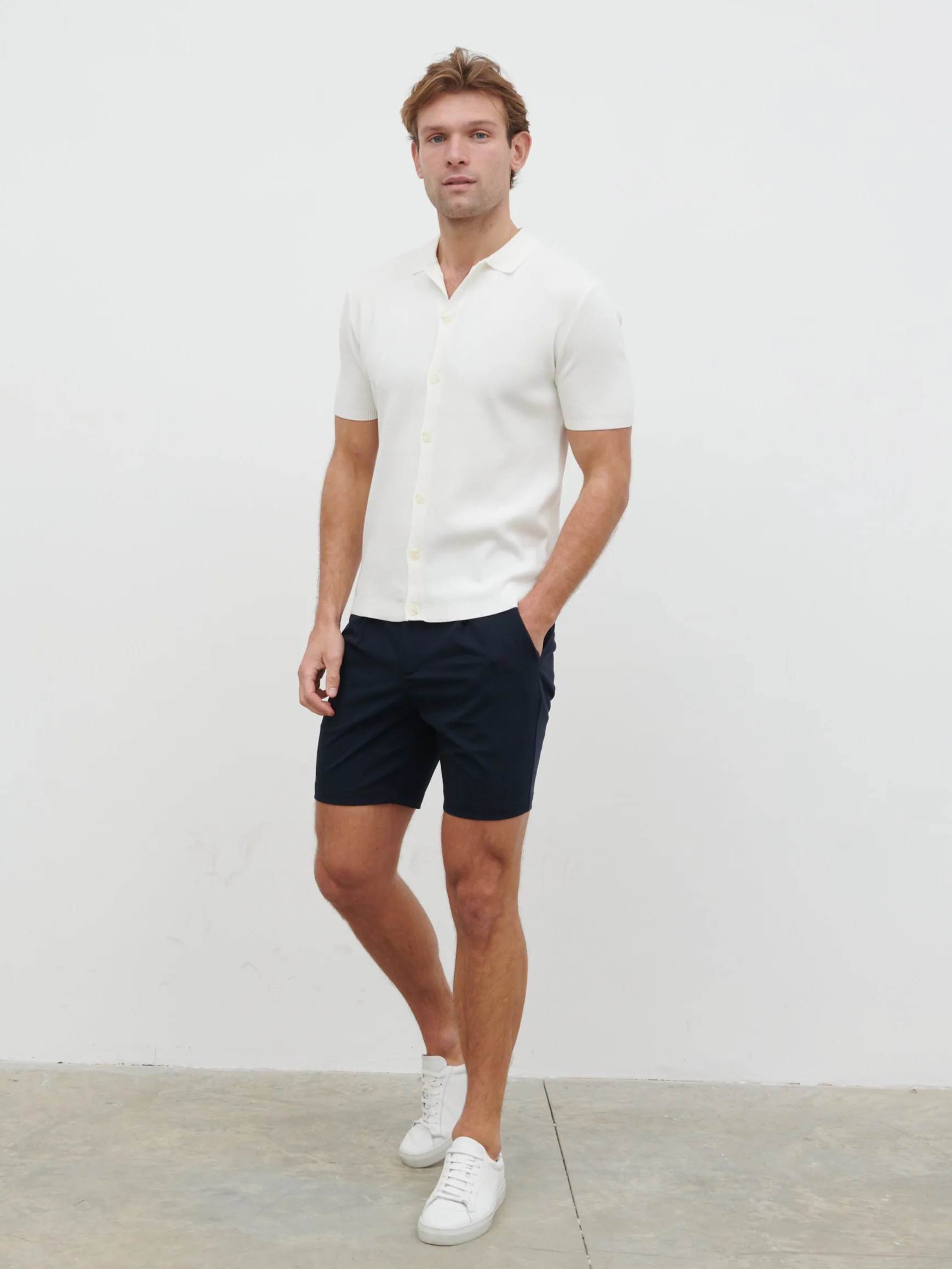 Freddie Tailored Shorts - Navy - Image 2